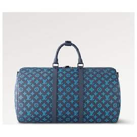 Louis Vuitton-LV Keepall 50 monogramme bleu-Bleu