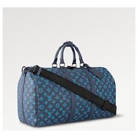 Louis Vuitton-LV Keepall 50 monograma azul-Azul
