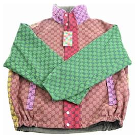 Gucci-*Gucci Gucci cotton polyester GG canvas reversible blouson jacket multicolor by-Multiple colors