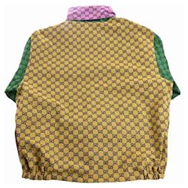 Gucci-*Gucci Gucci cotton polyester GG canvas reversible blouson jacket multicolor by-Multiple colors