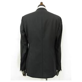 Gucci-*[GUCCI Gucci] mohair blend single 2 button striped woven pattern jacket (men's) SIZE 48R black-Black