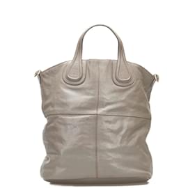 Givenchy-Nightingale Leather Tote-Grey