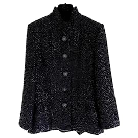 Chanel-2019 Veste tweed noire-Noir