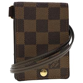 Louis Vuitton-LOUIS VUITTON Damier Ebene Porte Cartes ID Bandouliere Card Case N60016 LV 40403-Altro