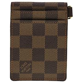 Louis Vuitton-LOUIS VUITTON Damier Ebene Porte Cartes ID Bandouliere Card Case N60016 LV 40403-Autre