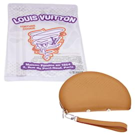 Louis Vuitton-LOUIS VUITTON Calf leather Fortune Cookie Clutch Bag Brown M82025 LV Auth 40394a-Brown