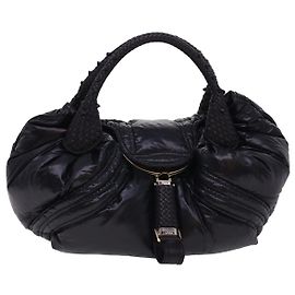 FENDI Spy Handtasche Moncler Collaboration Nylon Schwarz Auth yk6510 Schwarz