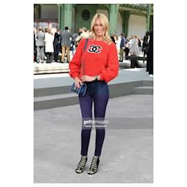 Chanel-Iconic Teddy Logo Jumper-Red