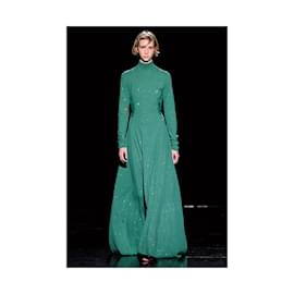 Marc Jacobs-Marc Jacobs Green Crystal Long Gown -Green