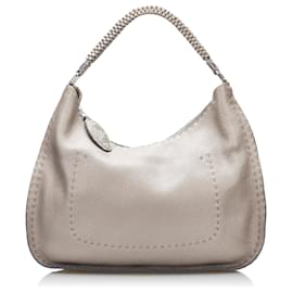 Fendi-Fendi Gray Selleria Shoulder Bag-Grey