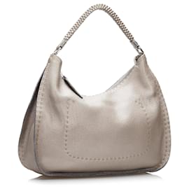 Fendi-Fendi Gray Selleria Shoulder Bag-Grey