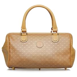 Fendi-Sac à main Fendi Logo Mini F marron-Marron,Beige