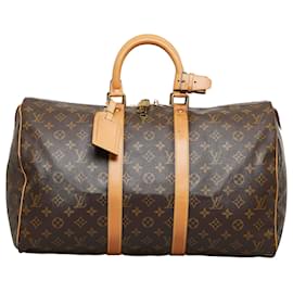 Louis Vuitton-Louis Vuitton Brown Monogram Keepall 45-Brown