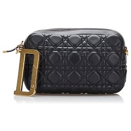 Dior Black Cannage DiorQuake Clutch Schwarz
