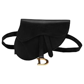 Dior-Sac ceinture en cuir de selle noir Dior-Noir