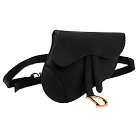 Dior-Sac ceinture en cuir de selle noir Dior-Noir