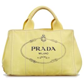 Prada-Cartable à logo Canapa jaune Prada-Jaune