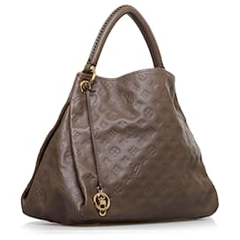 Louis Vuitton-Louis Vuitton Marron Monogram Empreinte Artsy MM-Marron,Marron foncé