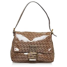 Fendi-Fendi Brown Crystal Zucchino Mamma Forever-Marron
