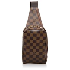 Louis Vuitton-Louis Vuitton Brown Damier Ebene Geronimos-Marron