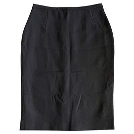 Autre Marque Falda midi de lana gris Gris