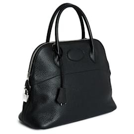 Hermès-Bolide 31 TOGO BLACK SILVER STRAP-Black