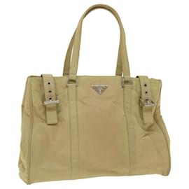 Prada-PRADA Shoulder Bag Nylon Khaki Auth 40277-Khaki