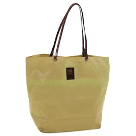 Fendi-FENDI Tote Bag Nylon Khaki Auth bs4859-Khaki