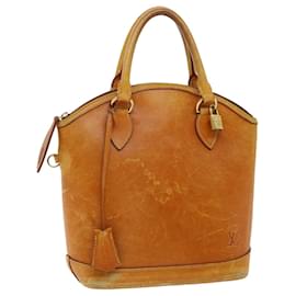 Louis Vuitton-LOUIS VUITTON Nomad Leather Lockit Hand Bag Brown M85388 LV Auth 40311-Brown