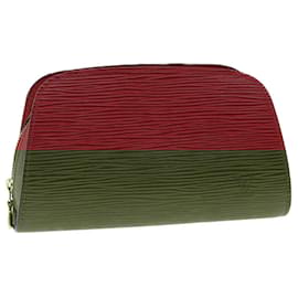 Louis Vuitton-LOUIS VUITTON Epi DauphinePM Pouch Red M48447 LV Auth 40407-Red