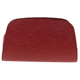 Louis Vuitton-LOUIS VUITTON Epi DauphinePM Pouch Red M48447 LV Auth 40407-Red