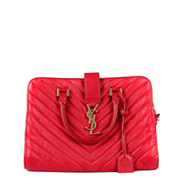 Saint Laurent-Bolsas SAINT LAURENT T.  couro de vaca-Vermelho