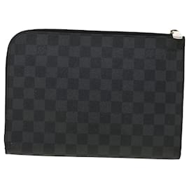 Louis Vuitton-LOUIS VUITTON Damier Graphite Pochette Jules PM Clutch Bag N60113 LV Auth 40471-Other