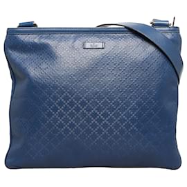 Gucci-Gucci Blue Diamante Crossbody Bag-Blue