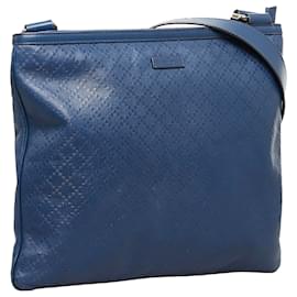 Gucci-Gucci Blue Diamante Crossbody Bag-Blue