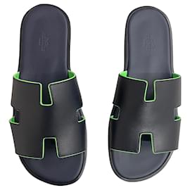 Hermès-Nouvelles sandales Izmir-Noir,Vert