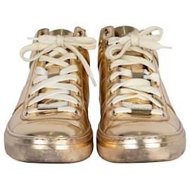Jimmy Choo-Sneakers Jimmy Choo Belgravia oro metallizzato-D'oro,Metallico