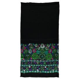 Roberto Cavalli Sciarpa Stampa Floreale Nera e Multicolor Altro Stampa python