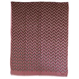 Cachecol Missoni Rosa Marrom com Padrão Chevron Outro Impressão em python