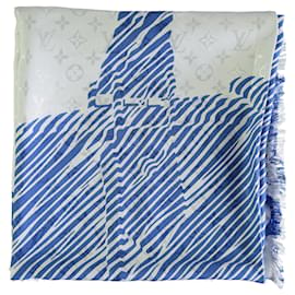 Louis Vuitton-Louis Vuitton Blue and White Alma Print Scarf-Multiple colors