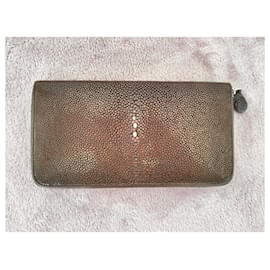 Autre Marque-Long stingray wallet-Brown