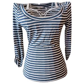 Top marinaro Guess blu navy in cotone Blu navy