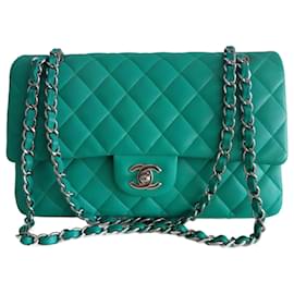 Chanel-Chanel Klassische grüne Tasche-Grün