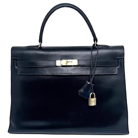 Hermès-Hermès Kelly handbag 35-Black