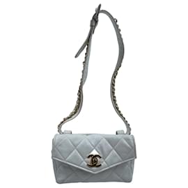 Chanel-White Leather Chanel Belt Bag-White