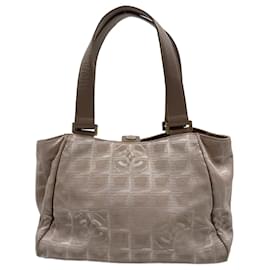 Chanel-Beige Polyester New Travel Line Tote Chanel Bag-Beige
