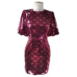 Autre Marque Robe mini Sister Jane rose à sequins et cœurs Rose