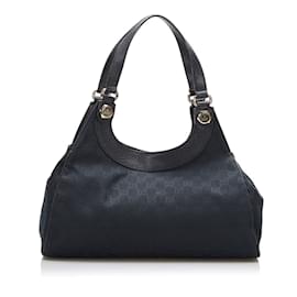 Gucci-GG Canvas Charmy Shoulder Bag 154982-Black