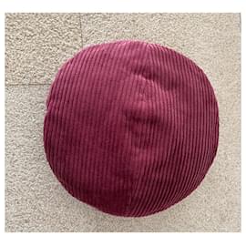 Maison Michel-Beret New Billy raspberry purple corduroy cotton - S. M-Other