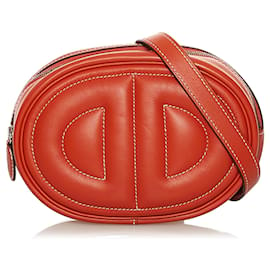 Hermès-Hermes Orange In The Loop Verso Leather Belt Bag-Orange